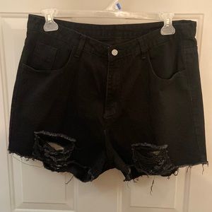 Black ripped Shorts